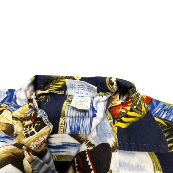 Boys  WWII Aircraft‎ Aloha Hawaiian Shirt Size 4 RLC Made in Hawaii USA - Picture 7 of 7